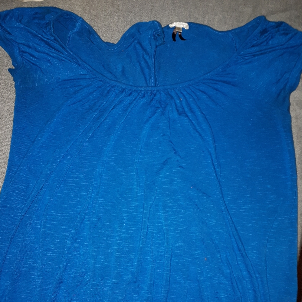 Dark Turquoise Sleeveless, Open back Tee